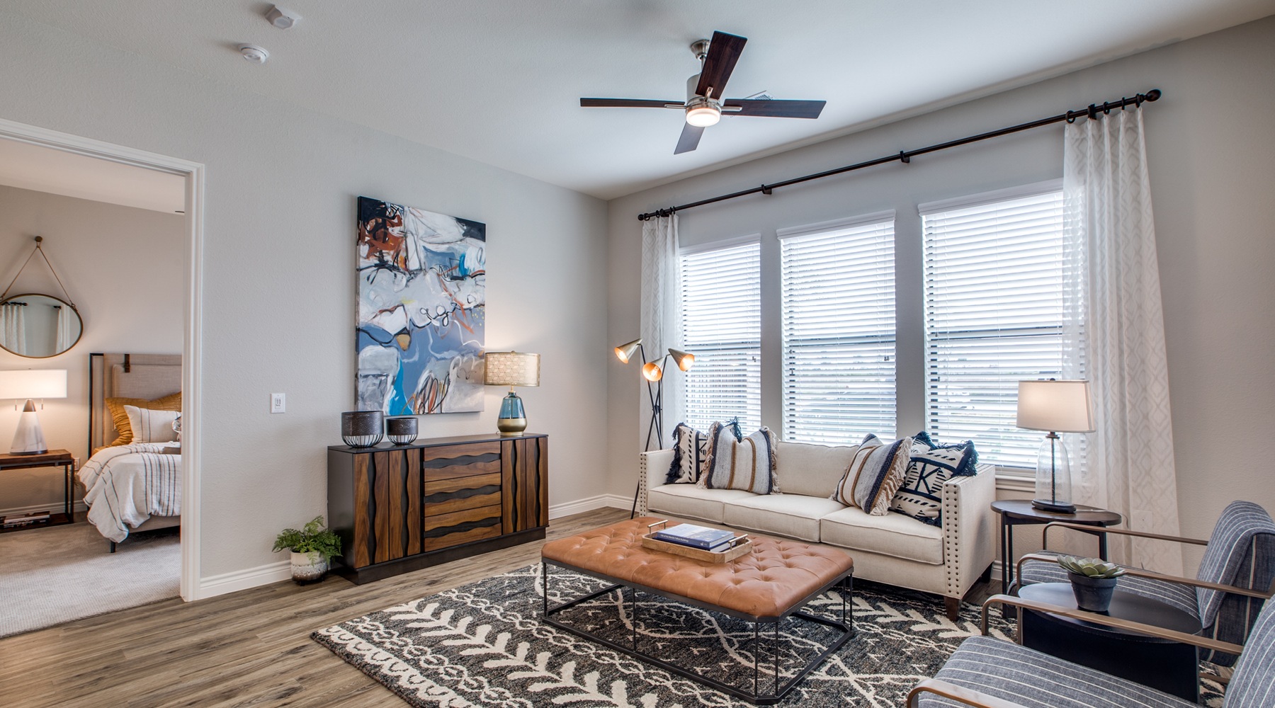 The essence of exceptional living Open space living area with natural lighting